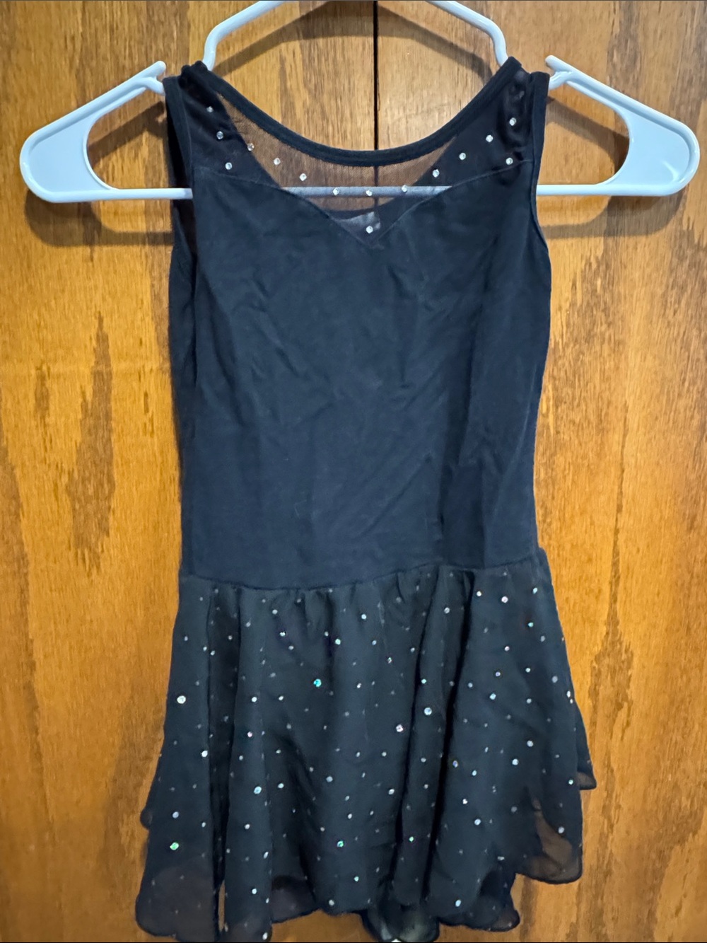 Black Sparkle Girls' Dance Costume Dress